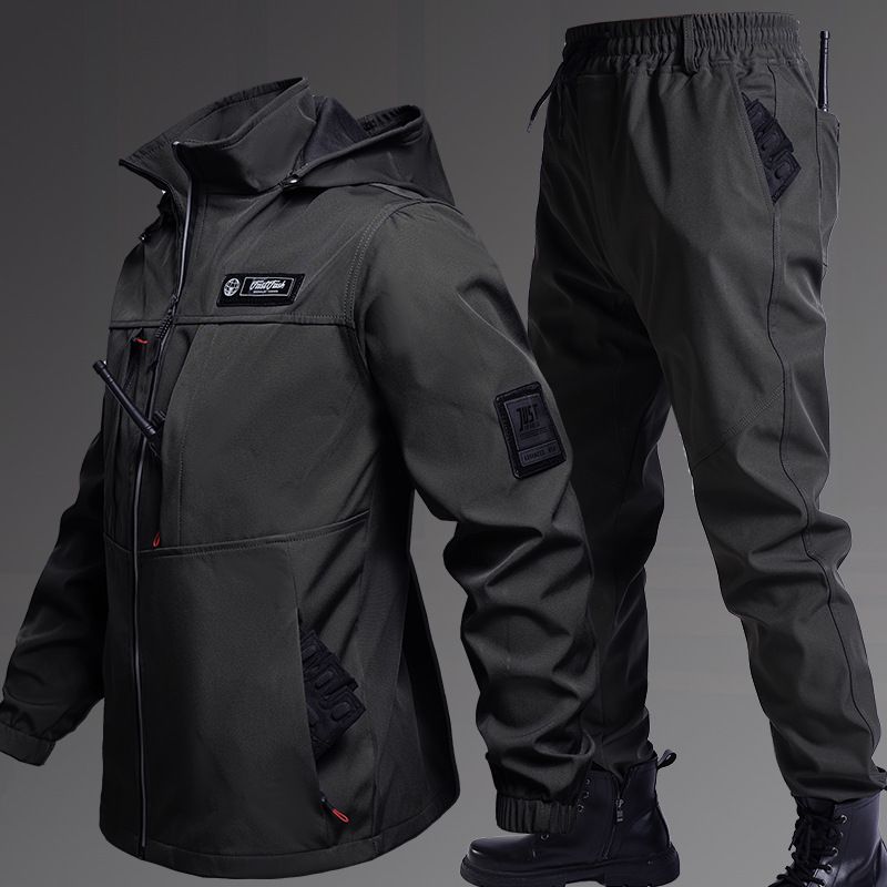 Men's Waterproof Fleece-Lined Winter Jacket With Hood - Windproof Thermal Outdoor Work Coat For Hiking, Camping & Heavy Duty_viptrois.com
