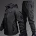 Men's Waterproof Fleece-Lined Winter Jacket With Hood - Windproof Thermal Outdoor Work Coat For Hiking, Camping & Heavy Duty_viptrois.com