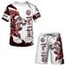 Men's Clothing T Shirt Digital Print Lion Tiger Pattern Casual Sports Suit_viptrois.com