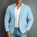 Men's Clothing New European And American Men's Casual Suits For Foreign Trade Waffle Fashion Solid Color Single Breasted Three Button Suit_viptrois.com