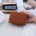 Card Bag Card Cases Double Layer Zipper Accordion Card Holder Solid Color Short Wallet Fashionable And Simple Ladies Wallet Multi Function Coin Purse_viptrois.com