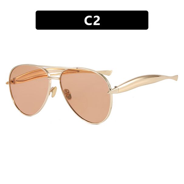 Toad Shaped Sunglasses Metal 2025 New Retro Plain Sunglasses High End Female Street Shooting Trendy Sunglasses_viptrois.com