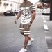 Men's 3D Print Sportswear Set Short Sleeve Casual Thin Trendy Summer Fashion Shorts Spring/Summer_viptrois.com