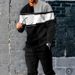 European And American New Sweater Suit Men's Casual Round Neck 3D Digital Printing Two-piece Suit Men's Suit_viptrois.com
