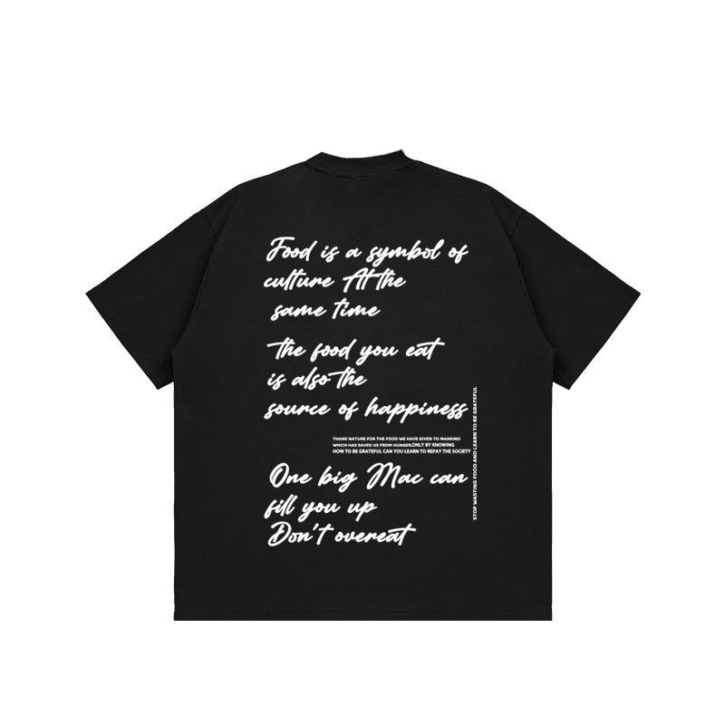 Men's Clothing High Street Printed Short Sleeved All Match Pure Cotton Half Sleeve T Shirt_viptrois.com