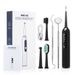 AUSHEN sonic electric dental cleaner portable household 3-speed oral cleaning tool head set_viptrois.com
