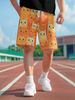 Unbeatable Quality Men's Trendy Fitness Running Sports Basketball Shorts, Vacation Surfing Beach Shorts_viptrois.com