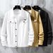 Men's Clothing Spring And Autumn Casual Fashion Brand White Denim Jacket Men's Tops Korean Style Trendy Casual Workwear Denim Jacket Men_viptrois.com