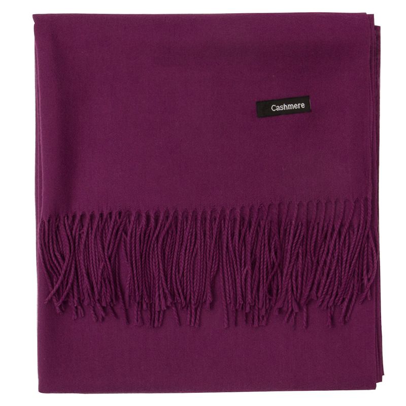 Women's Scarves Autumn And Winter New Solid Color Scarf Shawl Warm And Fashionable Solid Color Brushed Imitation Cashmere Scarf_viptrois.com