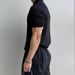 Men's Clothing Knitted Short Sleeved Summer Trendy High End Casual Tops Fashionable Simple Lapel Sweater_viptrois.com