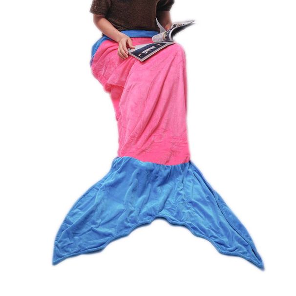 Shark Mermaid Cartoon Sleeping Bag Kick-proof Children's Sleeping Bag Flannel Air-conditioning Bean Adult Sleeping Bag Spot_viptrois.com