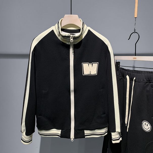 Baseball For Men's Spring And Autumn Season New Korean Style Trendy Brand Letter Printed Casual Simple Slim Fit Stand Up_viptrois.com