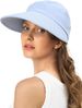 Sun Hats For Womens Wide Brim Visor UV Protection Dual Purpose Hat For Beach Summer Packable Cap_viptrois.com