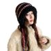 Ethnic style knitted warm for women, winter colored thread ear protection, thick anti cold ski hat, outdoor plush hat_viptrois.com