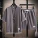 Waffle T-shirt Men's Short-sleeved Summer Cool Casual Sports Suit_viptrois.com