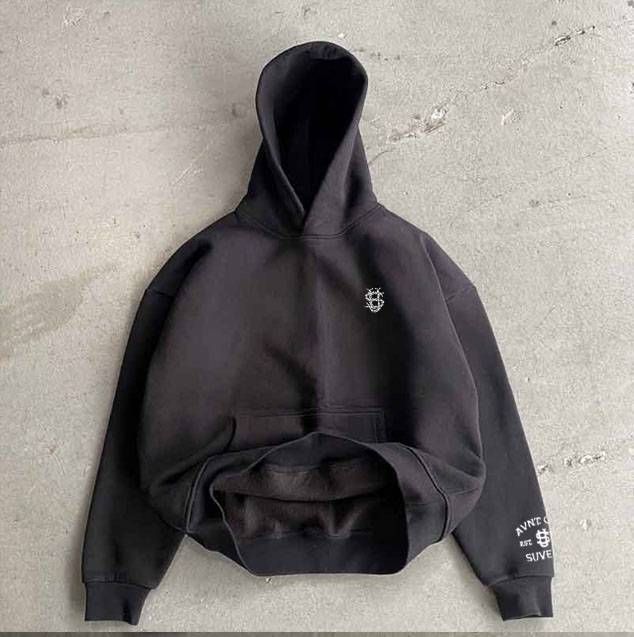 Men's Y2K Pearl Letter Hoodie - Retro Streetwear Pullover | Oversized Cropped Sweatshirt (Black/Gray/Beige)_viptrois.com