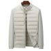 2025 Knitted Patchwork White Duck Down Men's Stand-up Collar Light Down Jacket For Autumn And Winter_viptrois.com