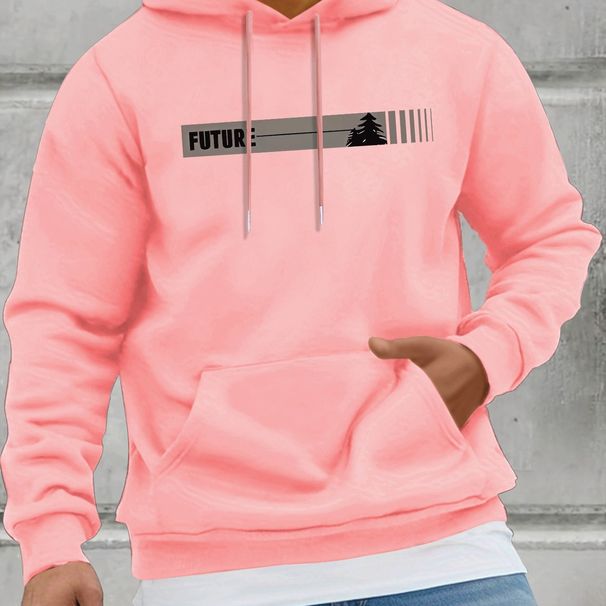 Men's Autumn And Winter Casual Fashionable Loose Hoodie With Futune Pattern Print Long Sleeved Warm Pullover Sweater_viptrois.com