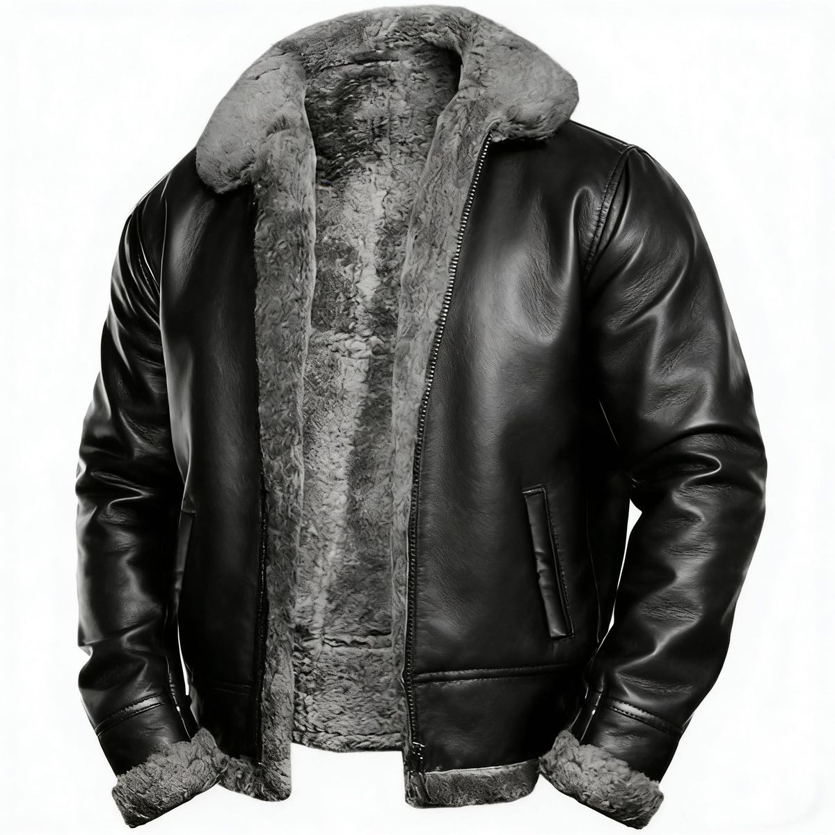 Men's Clothing Site Artificial Fur Coat Jacket Plush Version_viptrois.com
