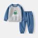 WAPYPY Children's Clothing 2025 New Version Suit Boy Sweatshirt Sweatpants Two Piece Suit Baby Cartoon Pullover Wholesale_viptrois.com