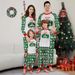 Christmas deer letter stripes Christmas family dress printed home wear pajamas_viptrois.com