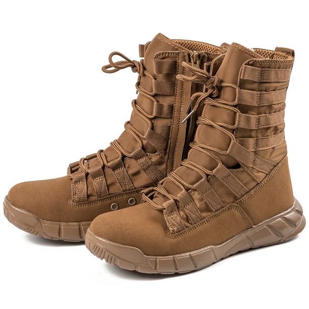 Combat Boots Mountaineering Boots High-top Tactical Boots Desert Boots Brown Light Combat Boots Training Boots_viptrois.com