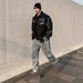 Men's Retro Baseball Jacket – Oversized Vintage Style With Contrast Color & Embroidered Details, Streetwear Outerwear_viptrois.com