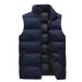 Large Standing Collar Polyester Vest Men, With Added Fat Warmth For Autumn Winter, 90 Kan Shoulder Vest, And Jacket_viptrois.com