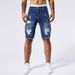Men's Clothing Micro Elastic Slim Summer Five Point Jeans Casual Shorts Loose Men's Denim Shorts 5 Points Hole_viptrois.com