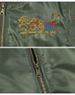 Men's MA1 Bomber Jacket - Slim Fit Lightweight Flight Coat With Embroidery, Ribbed Hem & Zipper Closure, Korean Streetwear Style_viptrois.com
