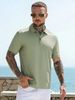 2026 Polo Shirt - Men's Sporty Casual Simple And Fashionable Zipper Short-sleeved T-shirt With Collar_viptrois.com
