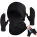Sports Face Masks Three Piece Set Of Autumn Winter Proof Warm Headgear Motorcycle Riding Mask Sports Polar Fleece Neck Protection Touch Screen Gloves_viptrois.com