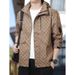 Men's Lightweight Hooded Windbreaker Jacket – Water-Resistant Polyester Coat For Spring & Fall (S-4XL, Black/Pink/White/Khaki) Casual Outdoor Wear_viptrois.com