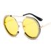 Hot Selling Sunglasses For Women With Diamonds, Exaggerated European And American Personality, Round Frame Trendy Sunglasses With UV Protection_viptrois.com