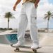 Cross-border American Heavyweight Outdoor Men's Hip-hop High Street Casual Loose Multi-pocket Tooling Sports Trousers_viptrois.com