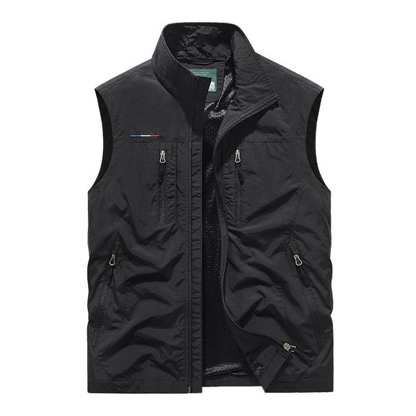K Outdoor Photography Vest Men's New Multi Pocket Loose Oversized Vest For Middle-aged And Young People, Workwear Casual Jacket_viptrois.com