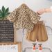 Children's Clothing Summer New Casual Men's And Women's Short Sleeved Leopard Print Shirt Shorts Two-piece Set Stylish_viptrois.com