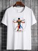 20th Century Vitruvian Man T-shirt Size Large Art Colab Versatile Graphic Designer Clothes Fashion Stylish Breathable Streetwear Unisex Stretched_viptrois.com
