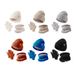 Mother & Kids new winter children's knitted gloves, hats, and scarves three piece set outdoor warm hat three piece set_viptrois.com