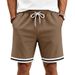 Men's Loose Fit Color Block Fitness Shorts American Style Summer Casual Sports Training Basketball Shorts_viptrois.com