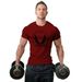 2025 Men's Loose Letter Basketball Training Elastic European And American Trendy Short Sleeve T-shirt_viptrois.com