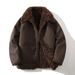 Men's Winter Fleece-Lined Casual Jacket With Stand Collar & Single Breasted - Lightweight Windproof Outerwear (Coffee, Khaki, Sizes M-5xl)_viptrois.com