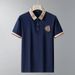 Men's Clothing New Summer Men's Fashion Casual Short Sleeved T Shirt Youth Retro Printed Lapel Ice Silk T Shirt For Men V802_viptrois.com