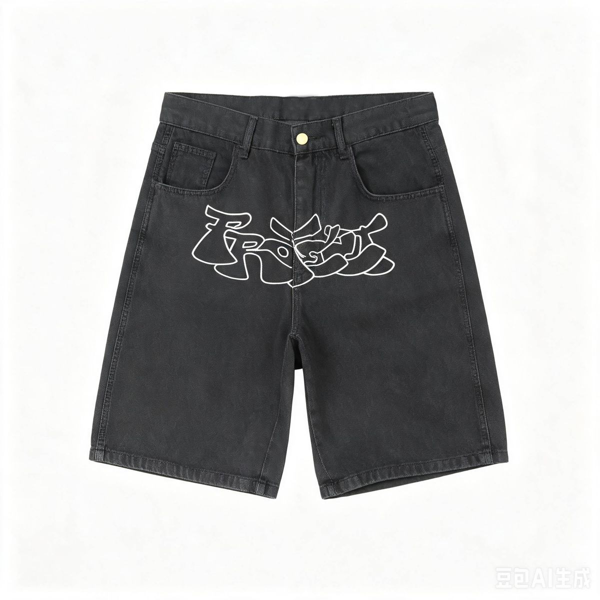 Men's Clothing Factory Direct Sales European And American Summer Hip Hop Casual Denim Shorts Men's High Street Retro Simple Wide Leg Shorts_viptrois.com