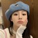 for Women, Denim Beret, New Korean Version, British Style, Large Head Circumference, Face Slimming, Cloud Casual Painter_viptrois.com