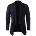 Exclusive Men's Clothing Fashionable Solid Color Cardigan Design Men's Long Sleeved T Shirt_viptrois.com