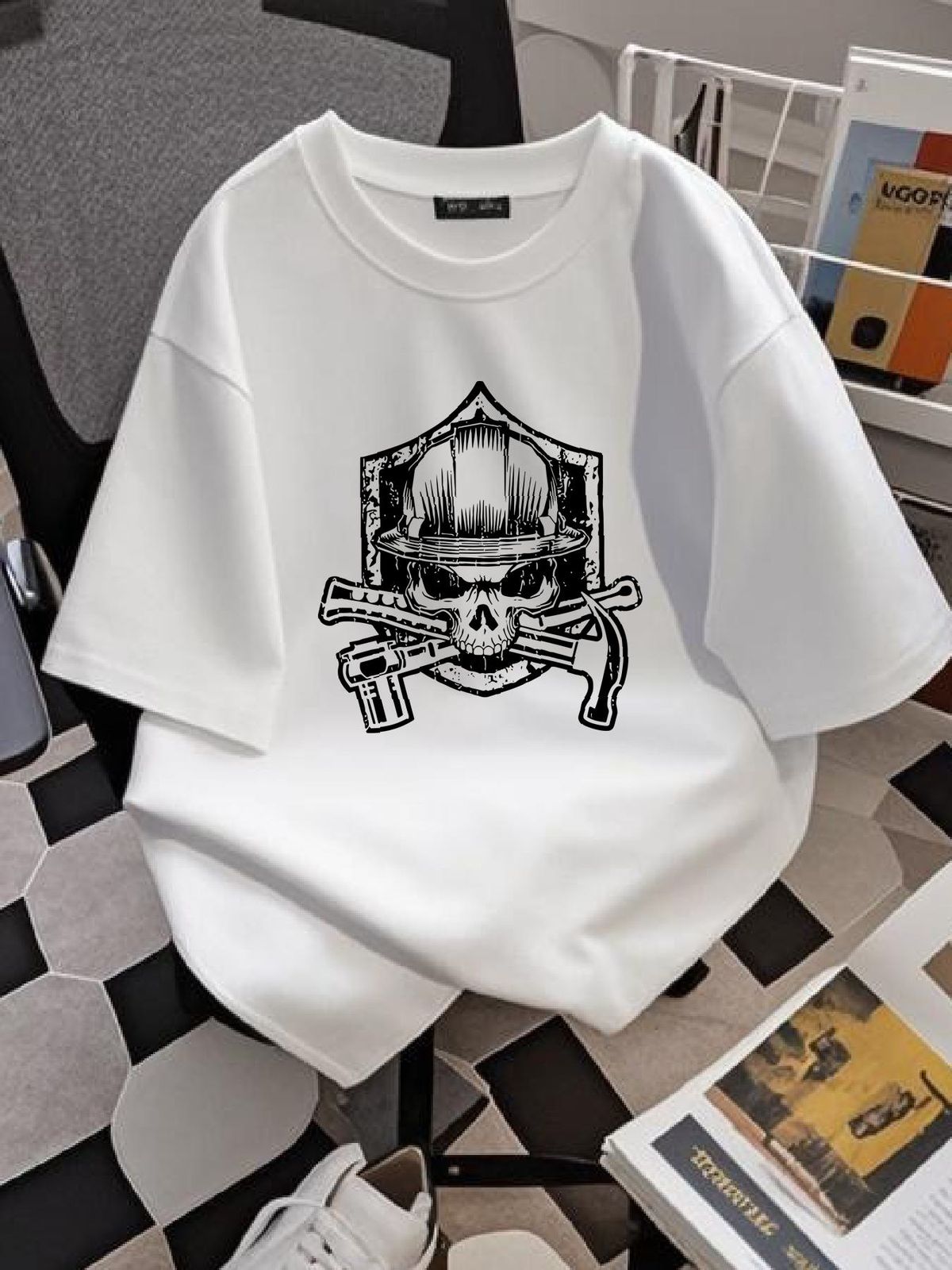 Scaffolder Grim Reaper Skull T Shirt - Skull Scaffolding Athletic Shirt - A159 Streetwear Homme Casual Unisex Fashion Breathable Stretched Stylish_viptrois.com