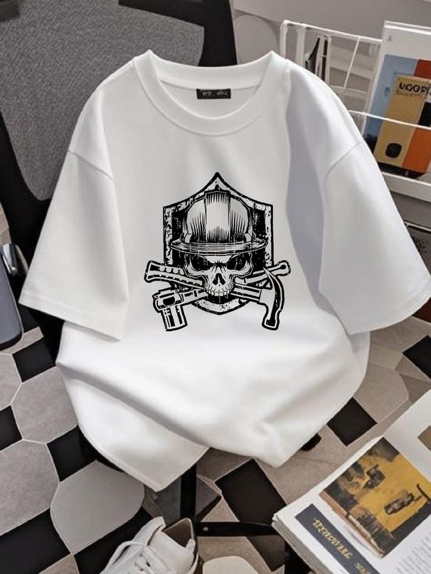 Scaffolder Grim Reaper Skull T Shirt - Skull Scaffolding Athletic Shirt - A159 Streetwear Homme Casual Unisex Fashion Breathable Stretched Stylish_viptrois.com