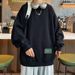 Pure Pure Autumn Winter Sweatshirt New Jacquard Crew Neck Sweater Jacket Fashion Loose Pullover High-Quality Men's_viptrois.com