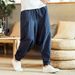 New Harem Men Solid Loose Casual Korean Style Cotton Plus Size Sweatpants Hot Sale Male Trousers Mens Pants_viptrois.com